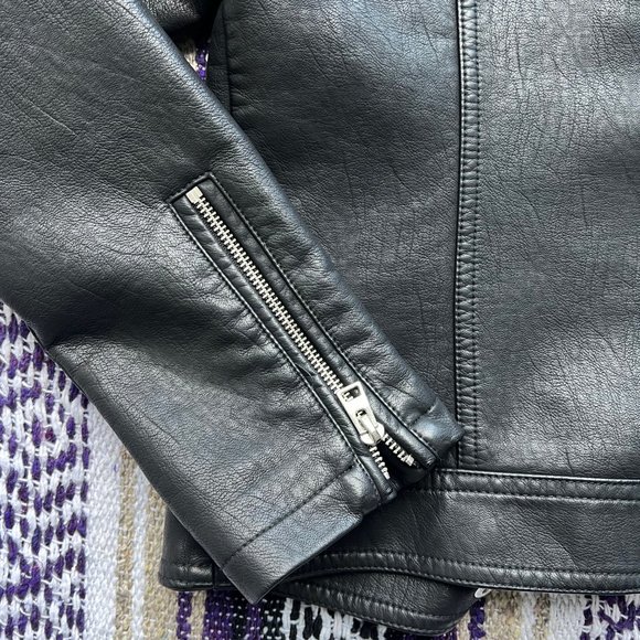 TOPSHOP Faux Leather Biker Jacket - Picture 12 of 13